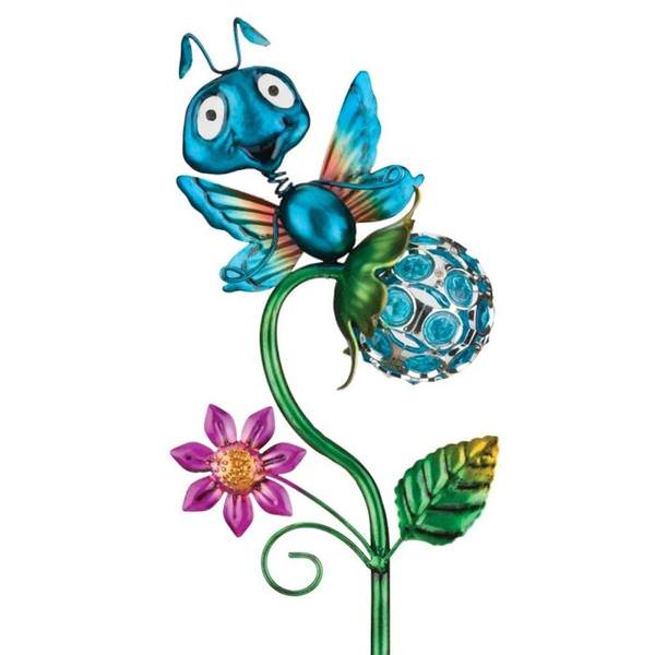 22" Blue Butterfly Solar LED Garden Stake Decor