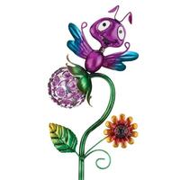 View 22" Purple Dragonfly Solar LED Garden Stake Decor