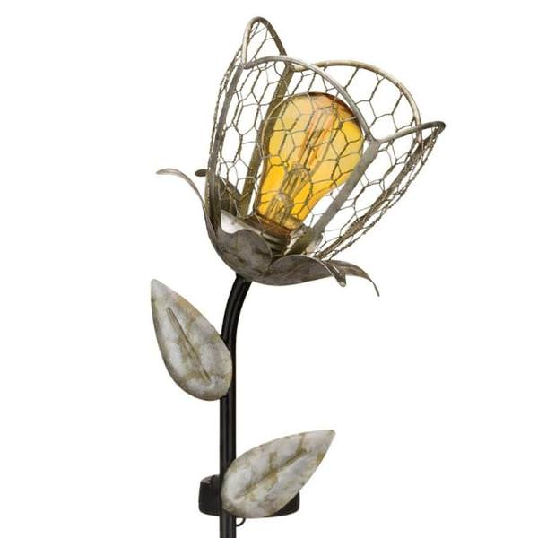 Silver Solar Flower Up Garden Stake