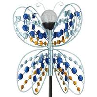 Regal Art & Gift 69" Solar Butterfly Rustic Wind Spinner