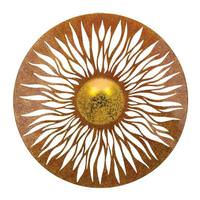 Regal Art & Gift 29" Solar LED Copper Sun Wall Decor