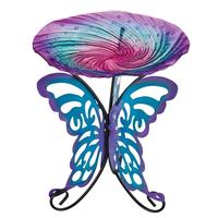 Regal Art & Gift 18" Butterfly Birdbath/Feeder with Decorative Stand
