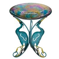 Regal Art & Gift 18" Heron Birdbath/Feeder with Decorative Stand