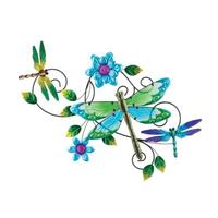 View 28" Multi-Color Dragonfly Wall Decor