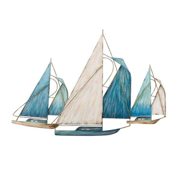 41" Blue Sailboat Wall Decor