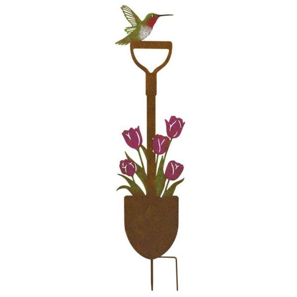 Rustic Shovel Tulip Garden Stake
