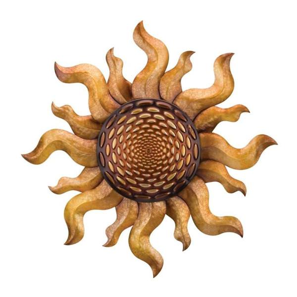 24" Gold Tones August Sun Wall Decor