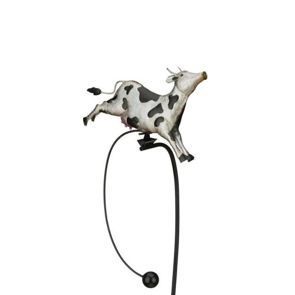 40" Cow Black/White Rocker Stake