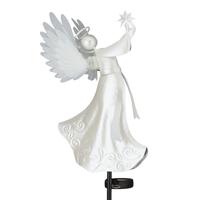 View 48.5" White  Angel Star Burst Solar Stake 