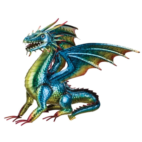 19" Green Mystic Dragon Decor 