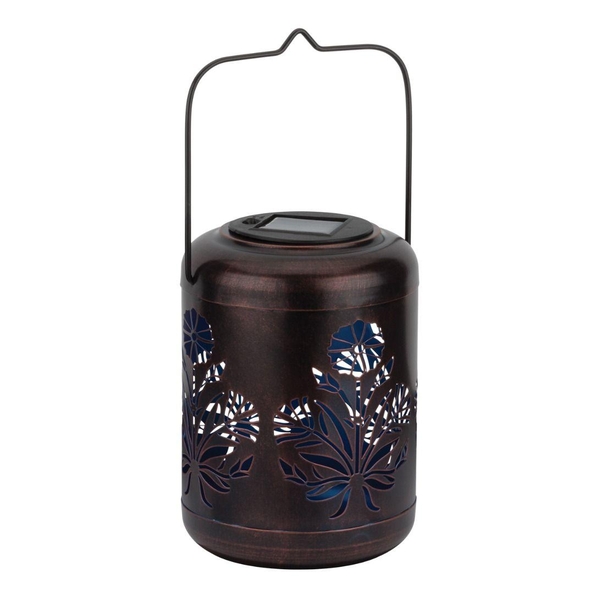 14" Blue Shadow Flower Lantern 