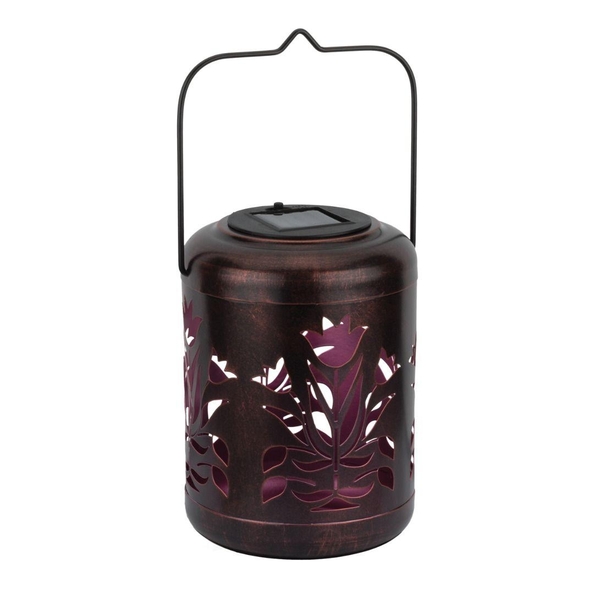 14" Red Shadow Flower Lantern 