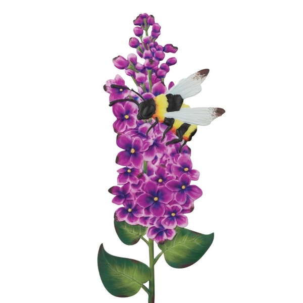 26.25" Colorful Bee Flower Stake 