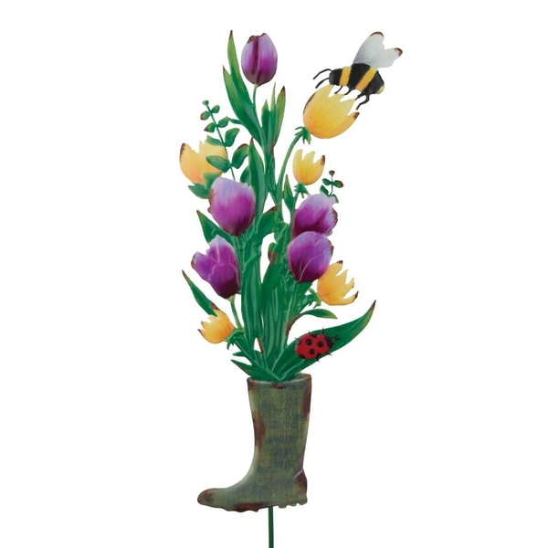 31" Colorful Boot Flower Stake 