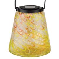 Regal Art & Gift 9" Amber Murano Solar Lantern 