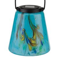 Regal Art & Gift 9" Blue Murano Solar Lantern 