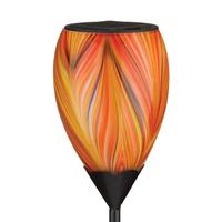 View 19.75" Murano Orange Solar Stake 