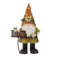 Regal Art & Gift 15.5" Bee Kind Metal Gnome Décor 