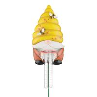 Regal Art & Gift 42" Gnome Rain Gauge Bee Garden Stake 