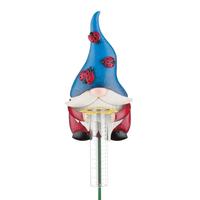 Regal Art & Gift 42" Gnome Rain Gauge Ladybug Garden Stake 