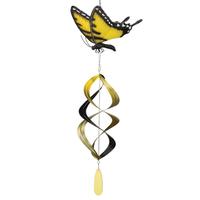 Regal Art & Gift 8.75" Hanging Yellow Swallowtail Wind Spinner
