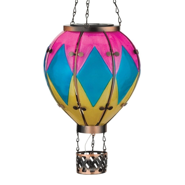 23.5" Diamond Hot Air Balloon Solar Lantern LG 