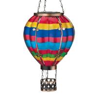 Regal Art & Gift 23.5" Multi Stripe Hot Air Balloon Solar Lantern LG 