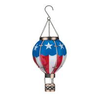 Regal Art & Gift 15" Americana Hot Air Balloon Solar Lantern SM 