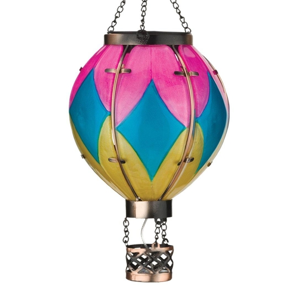 15" Diamond Hot Air Balloon Solar Lantern SM 