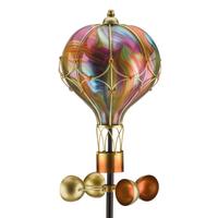 View 62" Swirl Orange Balloon Spinner Solar Stake 