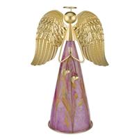 Regal Art & Gift 13" LED Purple Murano Angel Decor