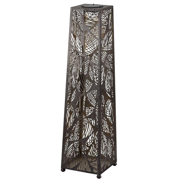 36" Patio Shadow LED Solar Leaf Lantern 