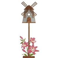Regal Art & Gift 46" Rustic Windmill Birdhouse Stake 