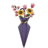 Regal Art & Gift 33" Purple Umbrella Flower Stake 