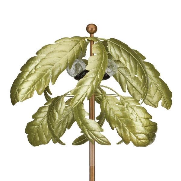 26.75" LED Vertical Palm Tree Solar Wind Spinner