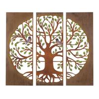 Regal Art & Gift 35.5" Rustic Tryptic Tree of Life Wall Décor