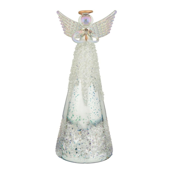 8.75" LED Frost Snowflake Angel Decor