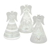 Regal Art & Gift 5" Small LED Frost Angel Decor (Set of 3)