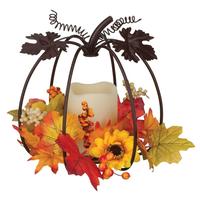 Regal Art & Gift 9.5" Fall LED Light Pumpkin Lantern 