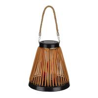 Regal Art & Gift 9.5" Cone Wicker Solar Lantern LED Light