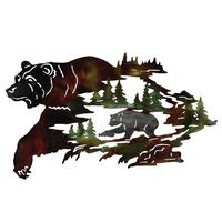 View 25.5" Metallic Lodge Bear Wall Décor