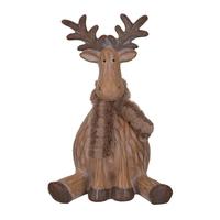 Regal Art & Gift 11.75" Medium Brown Woodland Moose Sitting Décor