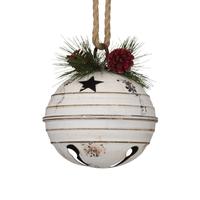Regal Art & Gift 8" Rustic Round Antique White Bell 