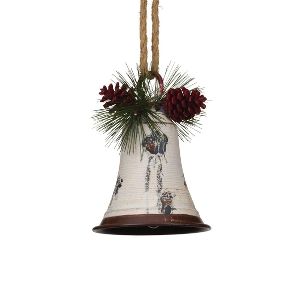 x7.25" Antique White Bell Ornament