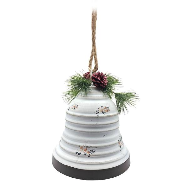 10.25" Rustic Classic Antique White Bell 