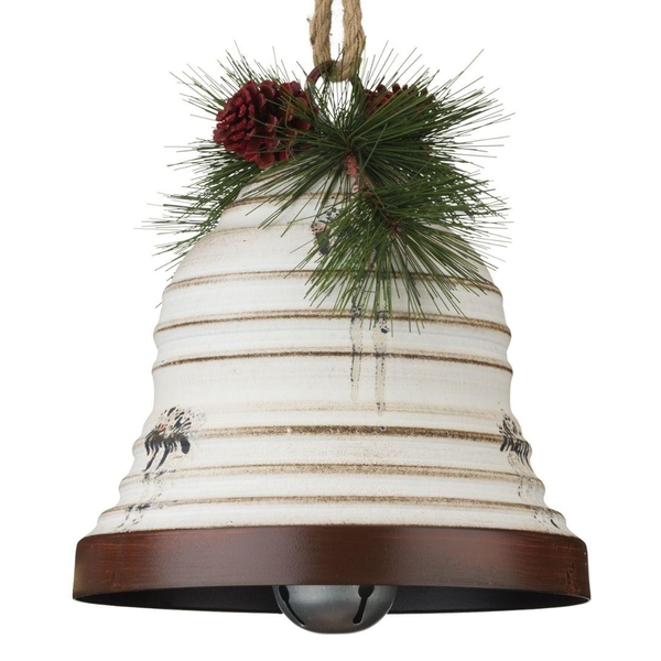 10.25" Rustic Classic Antique White Bell 