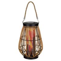Regal Art & Gift 12.5" Pear Wicker Solar Lantern LED Light