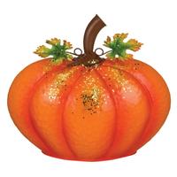 Regal Art & Gift 11.5" Orange Gilded Metal Pumpkin Decor 