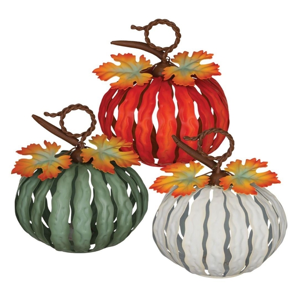 5.5" Small Multicolor LED Light Pumpkin Decor (Set of 3)