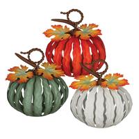 Regal Art & Gift 5.5" Small Multicolor LED Light Pumpkin Decor (Set of 3)